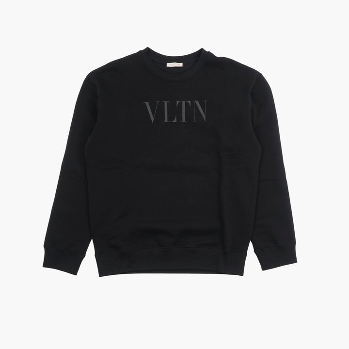 Valentino VLTN Logo Black Sweatshirt - Made in Italy, Relaxed Fit