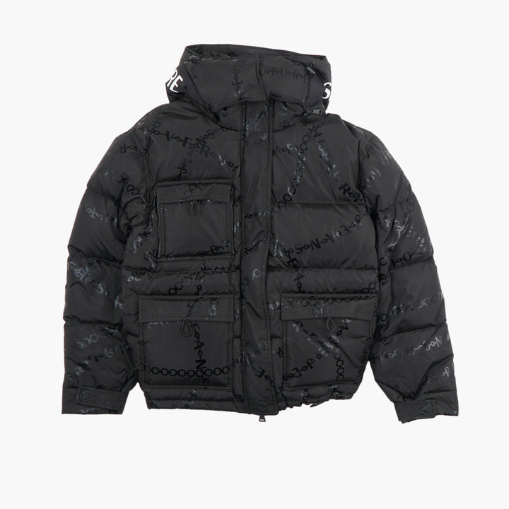 Versace Stylish Black Puffer Jacket with Logo Print - Nero