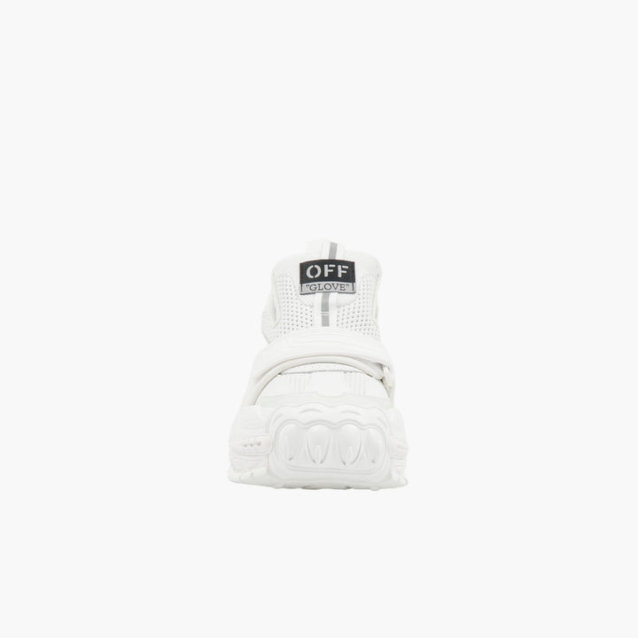 OFF-WHITE Stylish All-White Sneakers with Breathable Perforated Upper