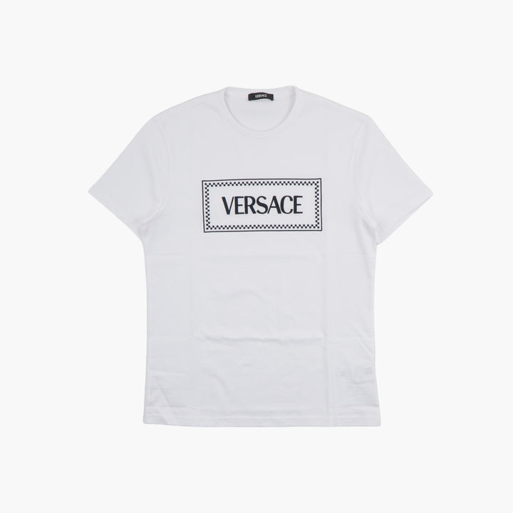 T-shirt con logo Versace da donna in bianco