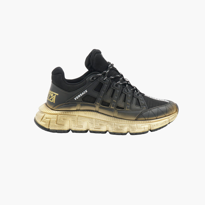 Versace Black-Gold Sneakers for Men - Luxury Italian Design Shoe