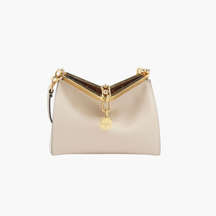 ETRO Luxurious Leather Shoulder Bag with Gold-Tone Hardware