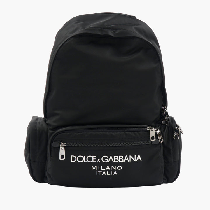 Dolce & Gabbana Sleek Black Backpack with Multiple Compartments and Adjustable Straps