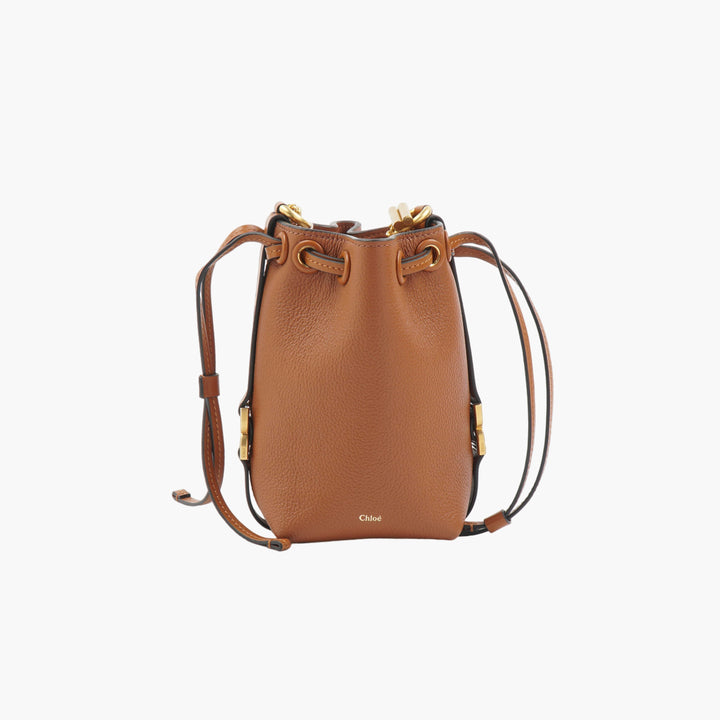 Chloè Mini Pouch Bag in Luxurious Brown Leather