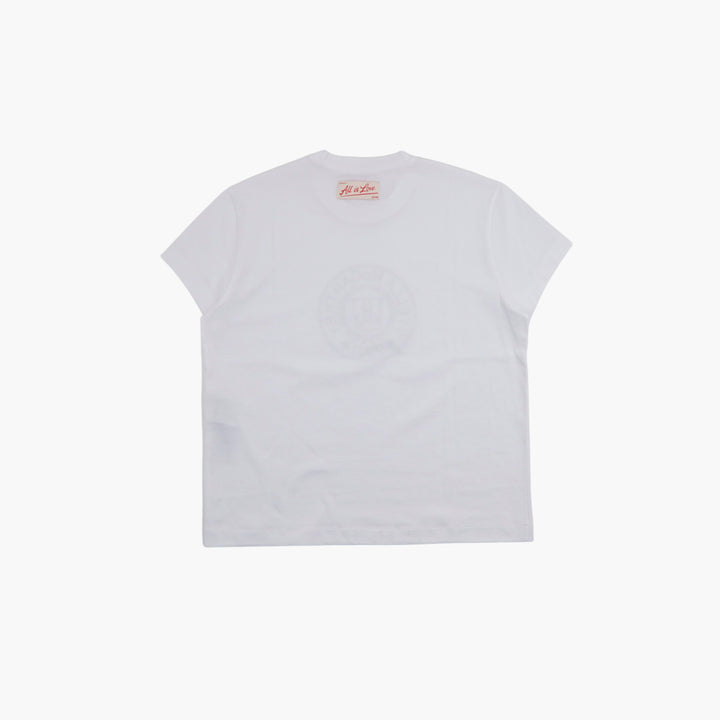 STELLA McCARTNEY Organic Cotton T-Shirt in White with Logo Print