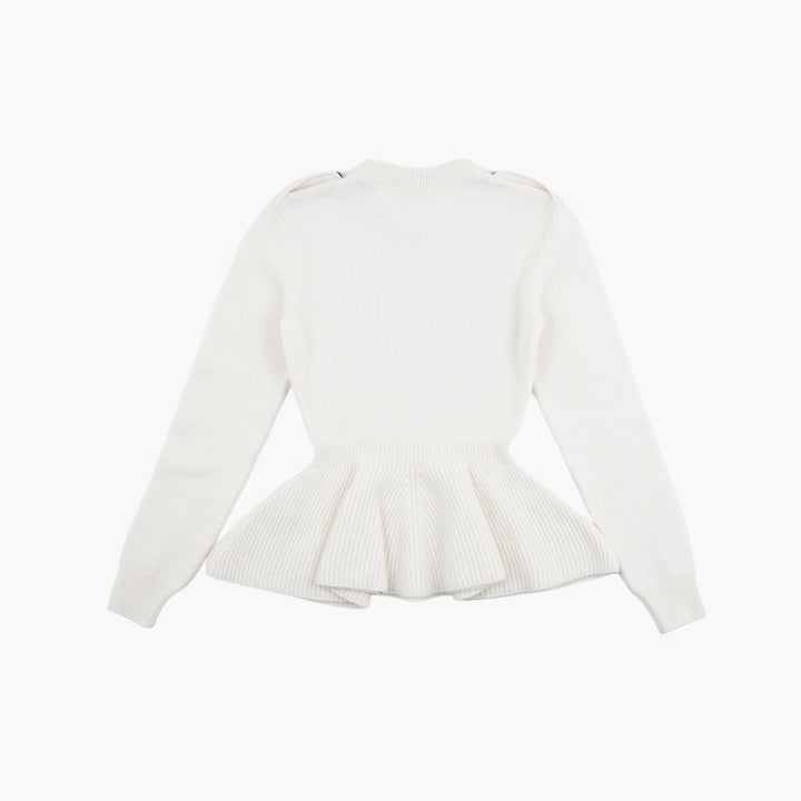 ALEXANDER MCQUEEN Women's Elegant Peplum Knitted Top - Made in Italy