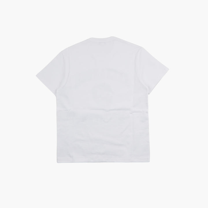 ALEXANDER MCQUEEN Skull Motif Logo T-Shirt in White, Made in Italy