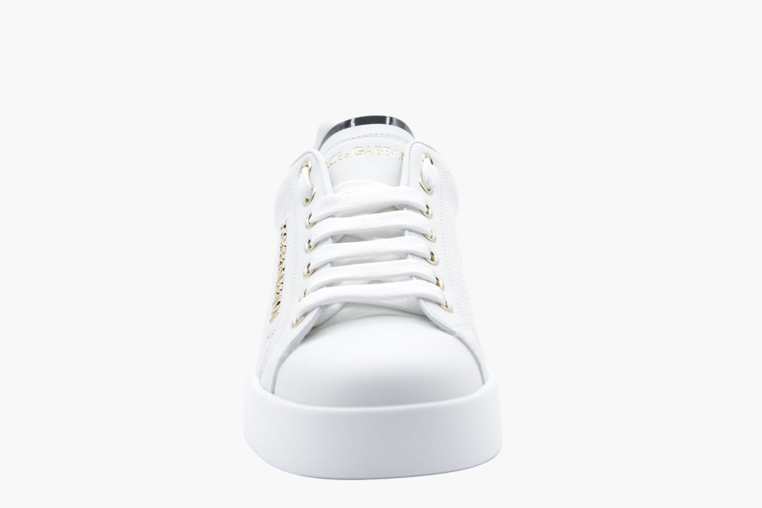 Dolce & Gabbana Calfskin nappa Portofino Women's sneakers with lettering