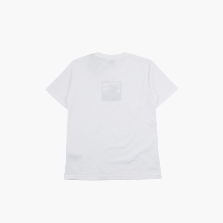 T-shirt in cotone con logo BURBERRY in bianco