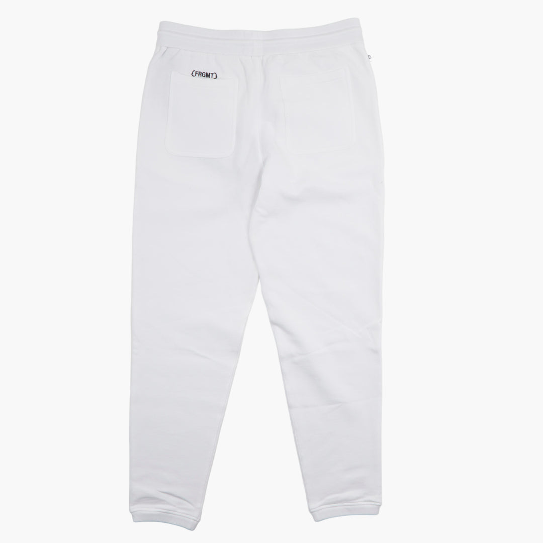 Moncler Bianco Sweatpants with Adjustable Drawstring Waist and Iconic Logo