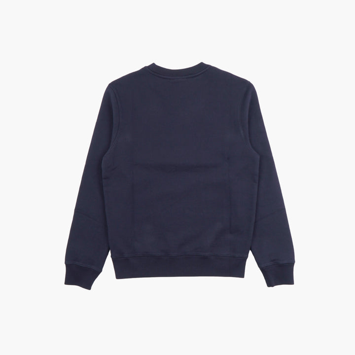 Felpa blu navy MAISON KITSUNE con stampa volpe - Pullover in cotone di qualità superiore