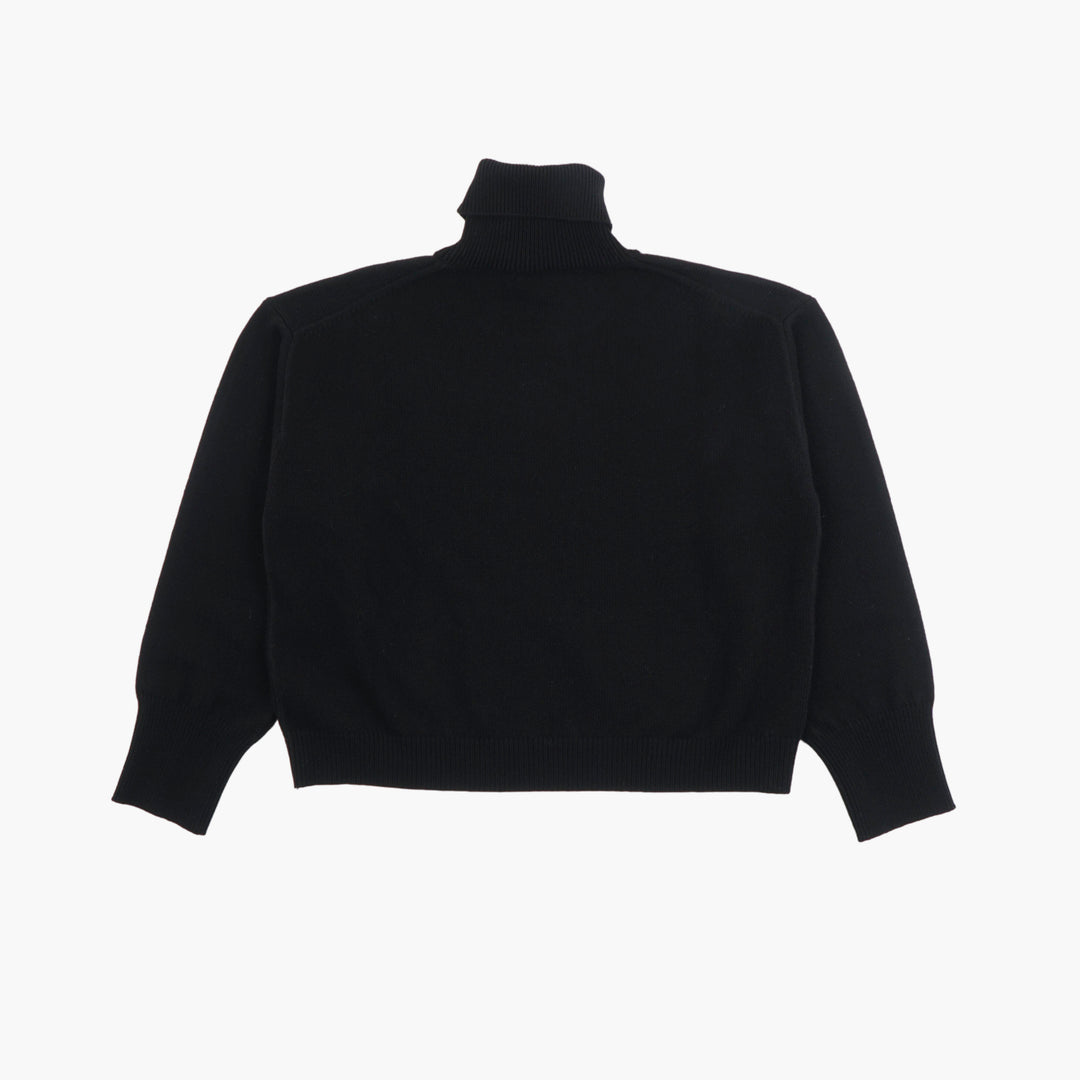 Maglione a collo alto KENZO - Nero Multi con logo ricamato