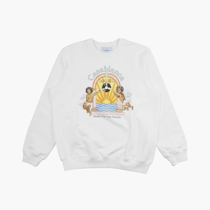 CASABLANCA Graphic Design Sweatshirt - White-Multi Comfortable Fit