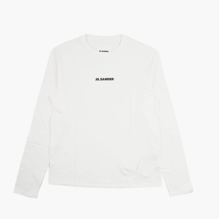 JIL SANDER Minimalist Long-Sleeve Shirt in Bianco