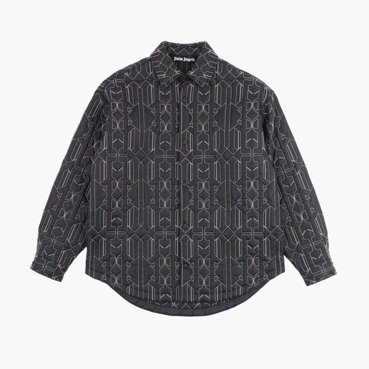 Palm Angels Geometric Pattern Long Sleeve Shirt - Nero