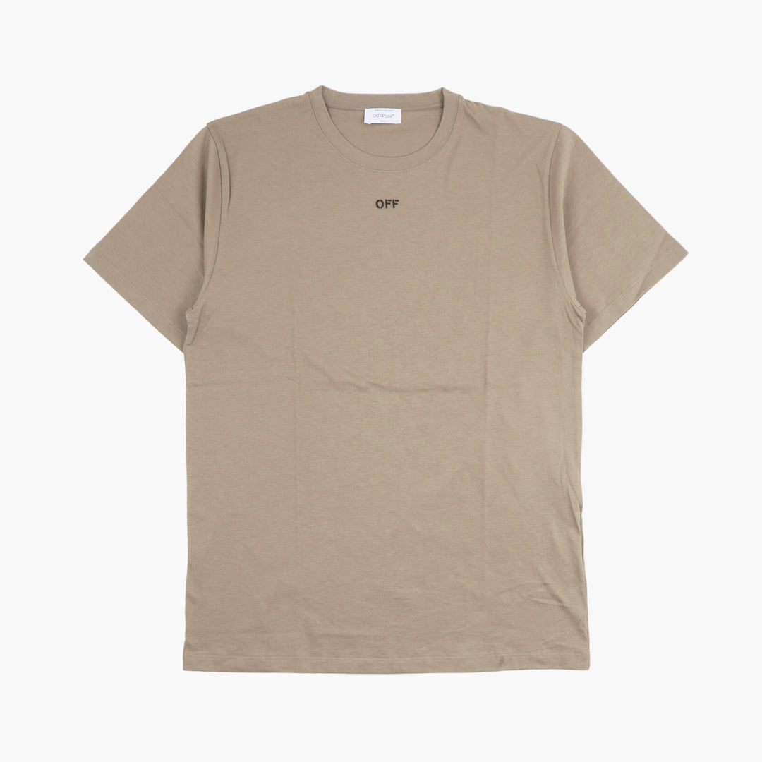 OFF-WHITE Beige Minimalist Cotton T-Shirt