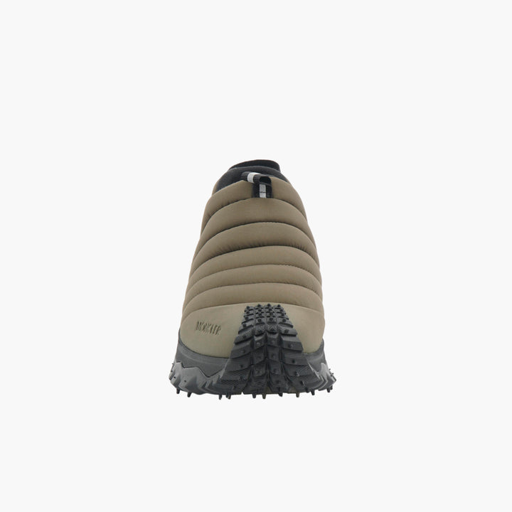 MONCLER Quilted Nylon Slip-On Shoes with Vibram Sole, Olive