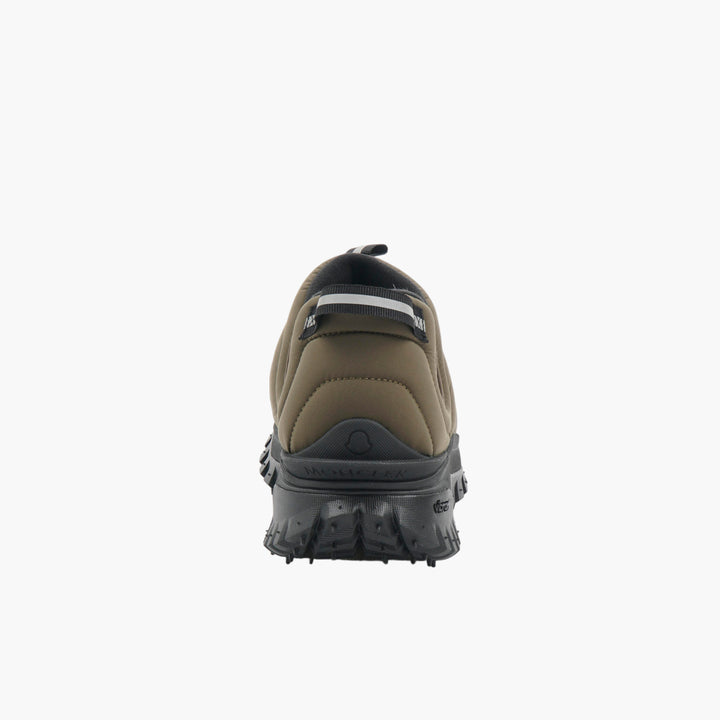 MONCLER Scarpe Slip-On in Nylon Trapuntato con Suola Vibram, Oliva