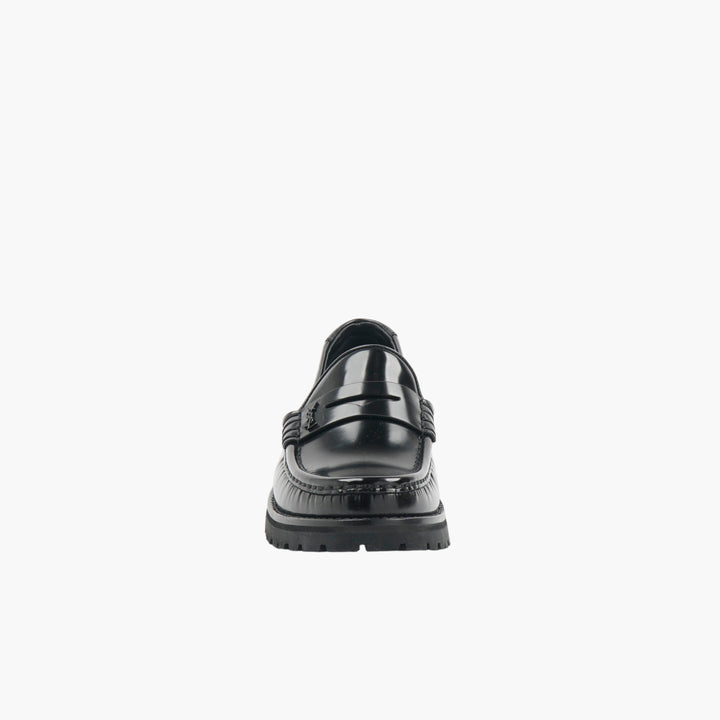 SAINT LAURENT Elegant Black Leather Loafers - Made in Italy