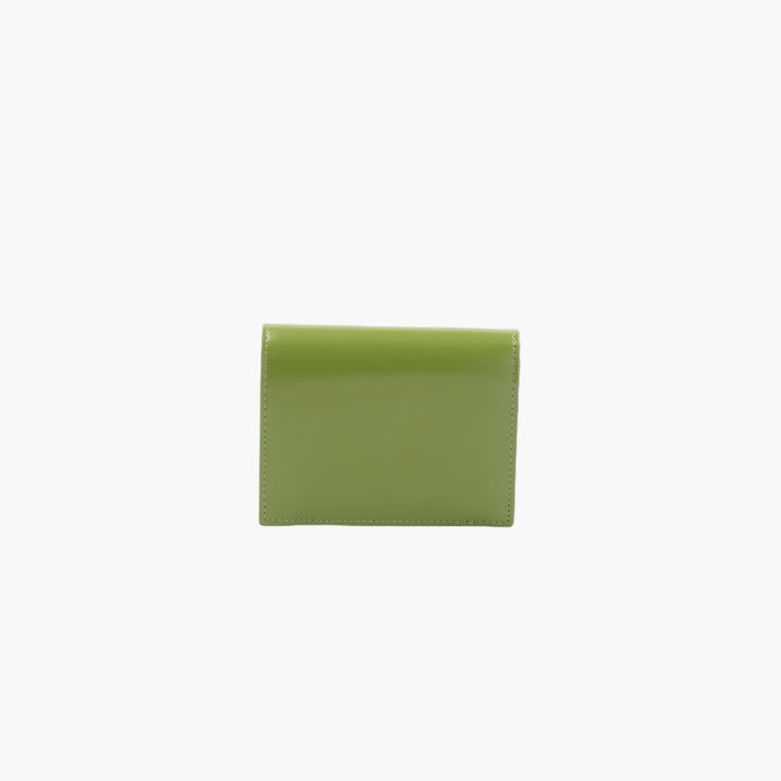 PRADA Verde Leather Wallet - Compact & Elegant Design, Made in Italy