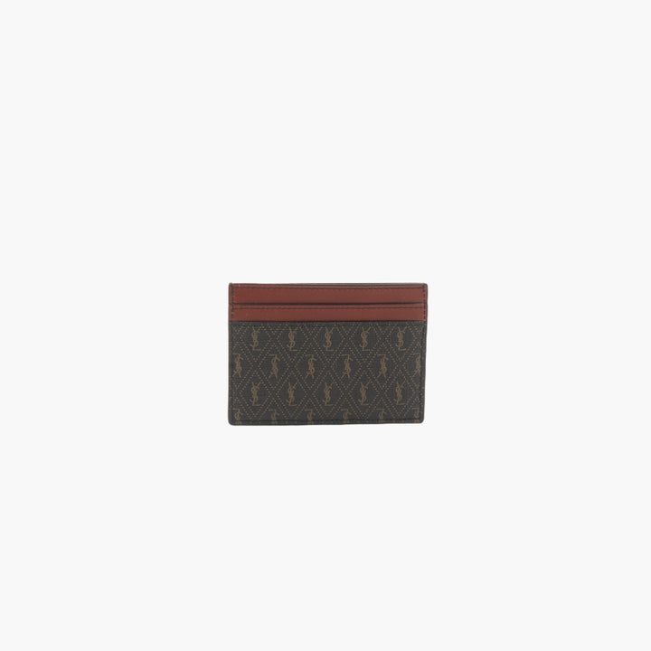 SAINT LAURENT Card Holder with Elegant Monogram Design, Made in Italy