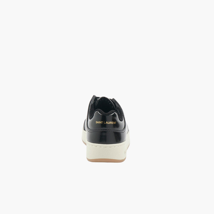 SAINT LAURENT Luxury Black Leather Sneakers with Signature Detailing -