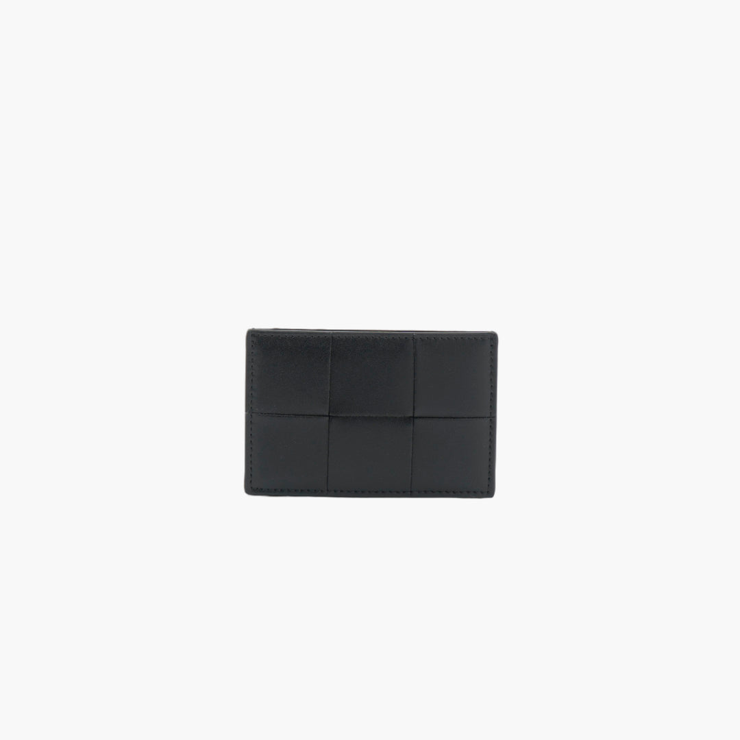 Bottega Veneta Premium Leather Card Holder - Black