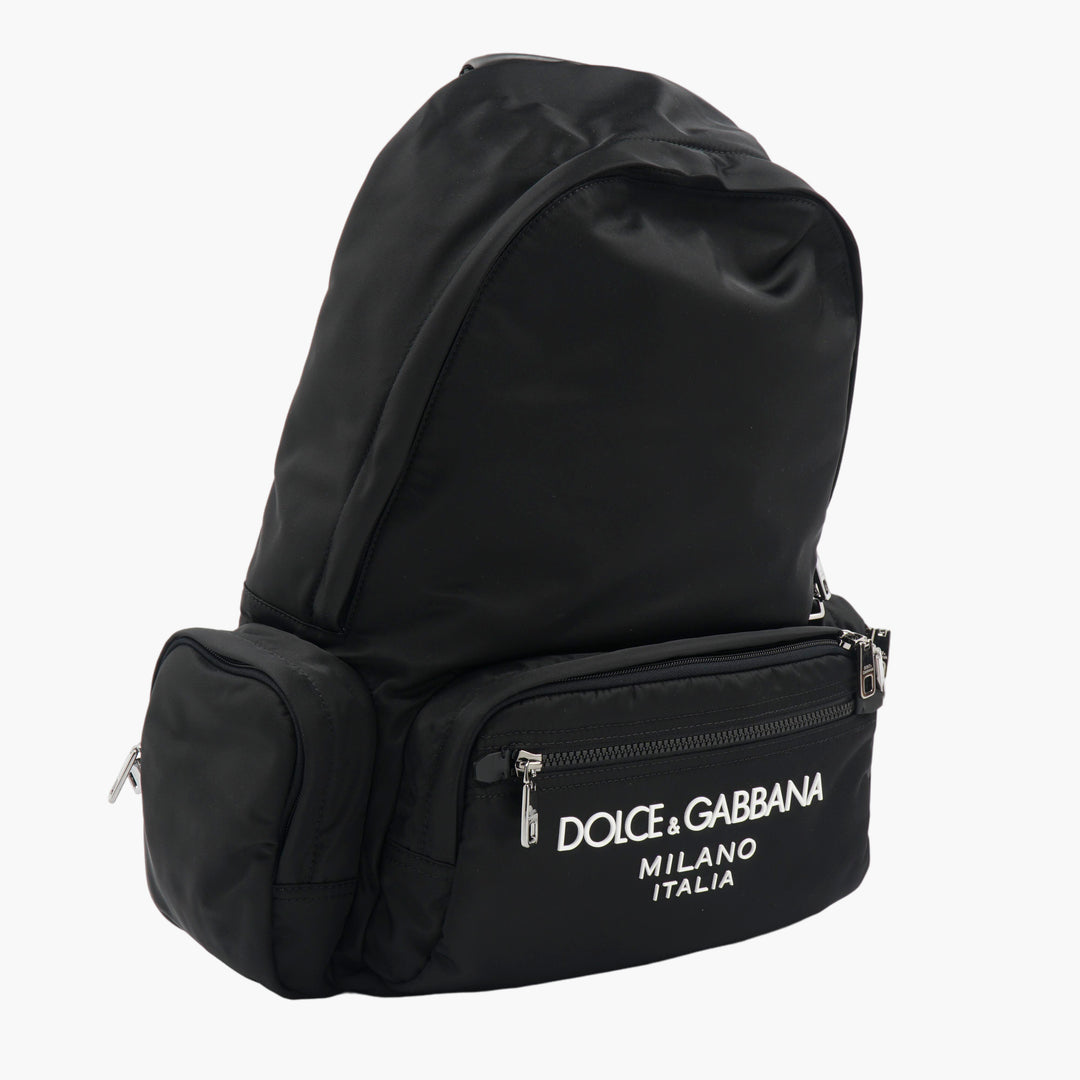 Dolce & Gabbana Sleek Black Backpack with Multiple Compartments and Adjustable Straps