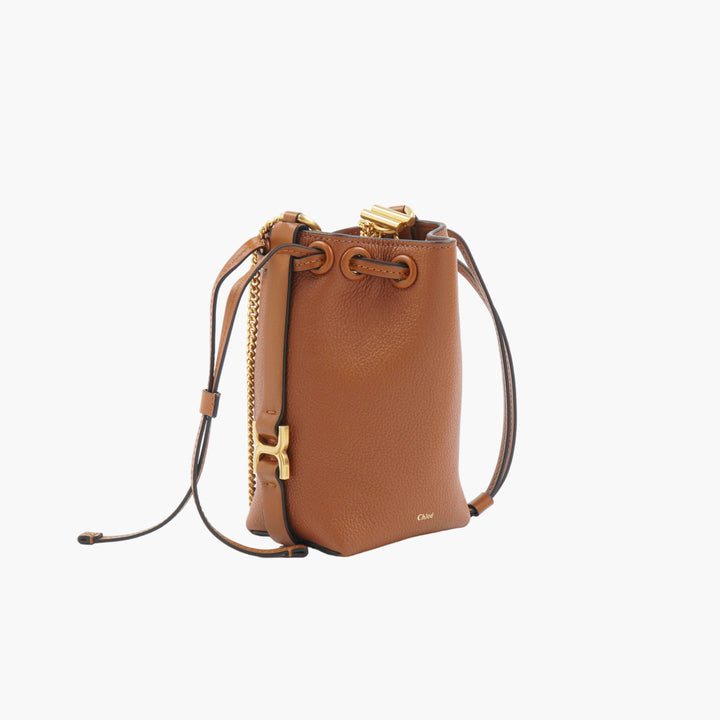 Chloè Mini Pouch Bag in Luxurious Brown Leather