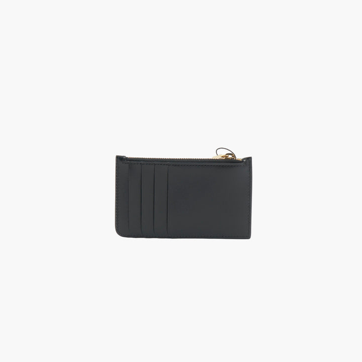 TOD'S Premium Leather Cardholder with Zip Compartment - Nero