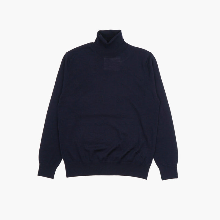 Maglione a collo alto Ballantyne in blu navy - Maglieria di lusso elegante e versatile