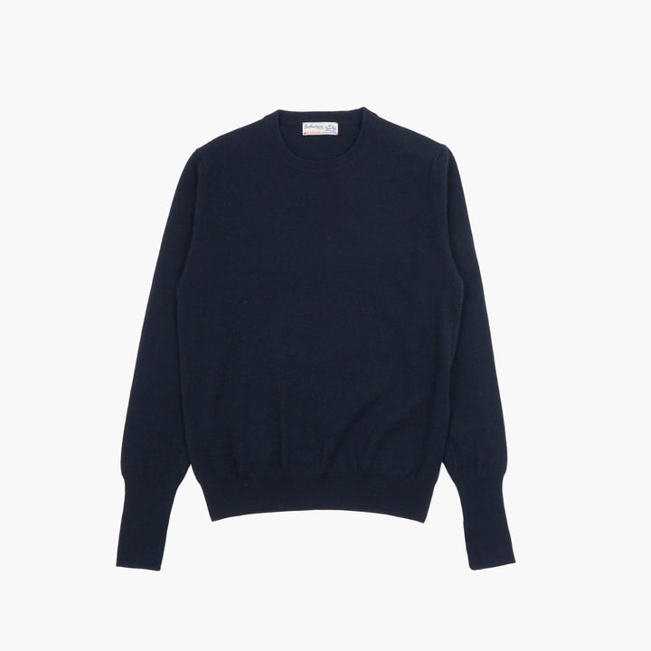 Ballantyne Luxury Classic Fit Crew Neck Sweater - Blu