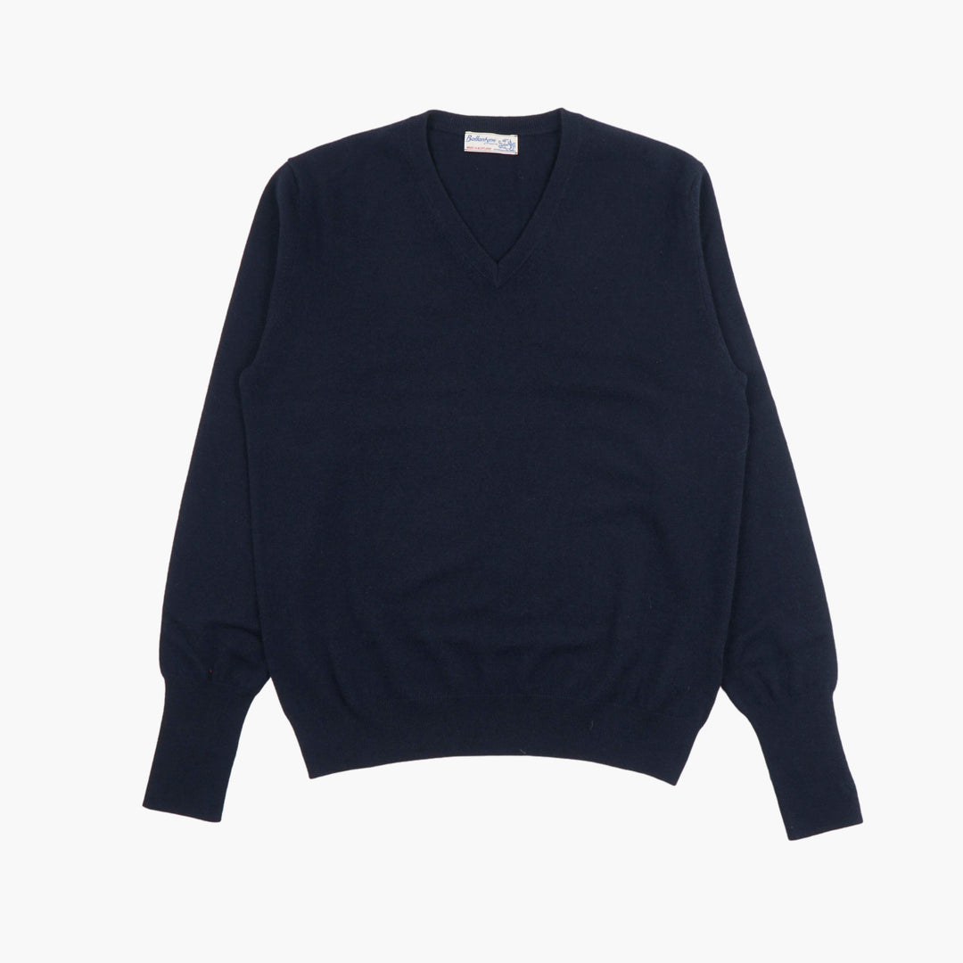 BALLANTYNE V-Neck Sweater in Blu