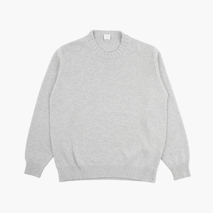 Eleventy Crew Neck Sweater in Light Grey