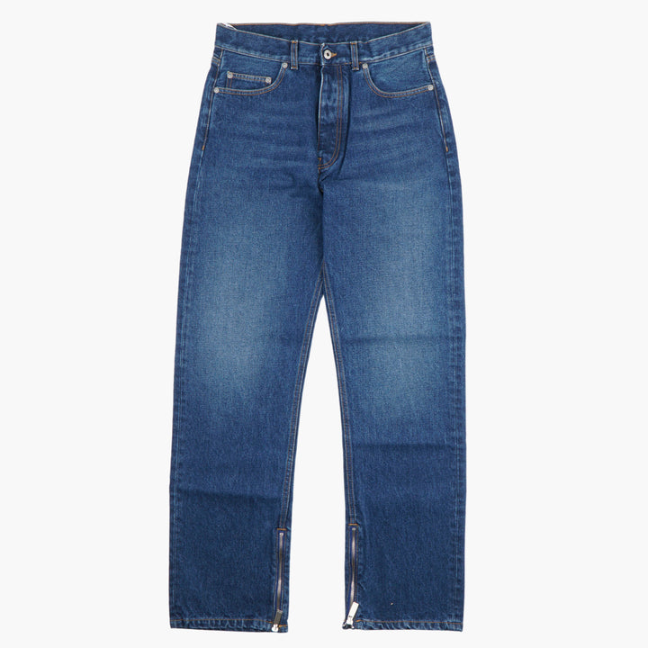 OFF-WHITE Denim Jeans with Signature Branding - Straight Leg Fit