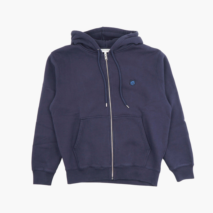 MAISON KITSUNÉ Hoodie with Iconic Fox Logo in Navy Blue