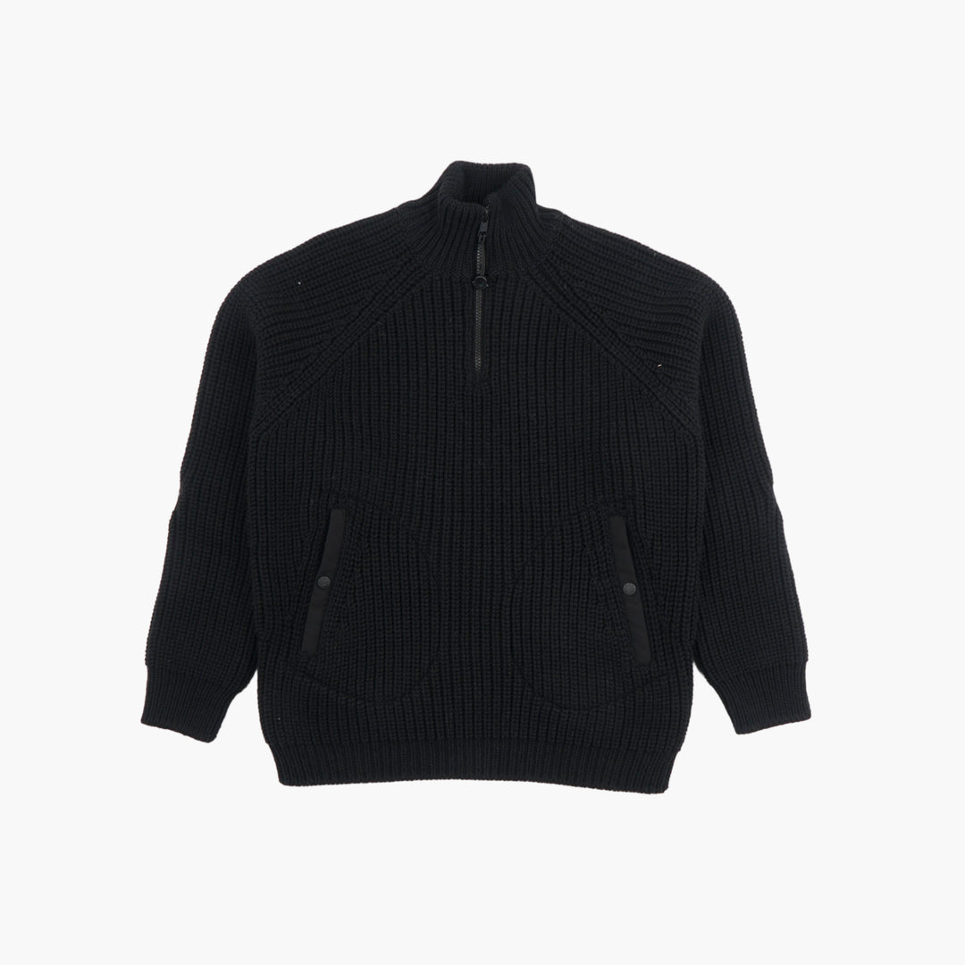 Moncler Nero Half-Zip Sweater - Luxury Comfort and Style