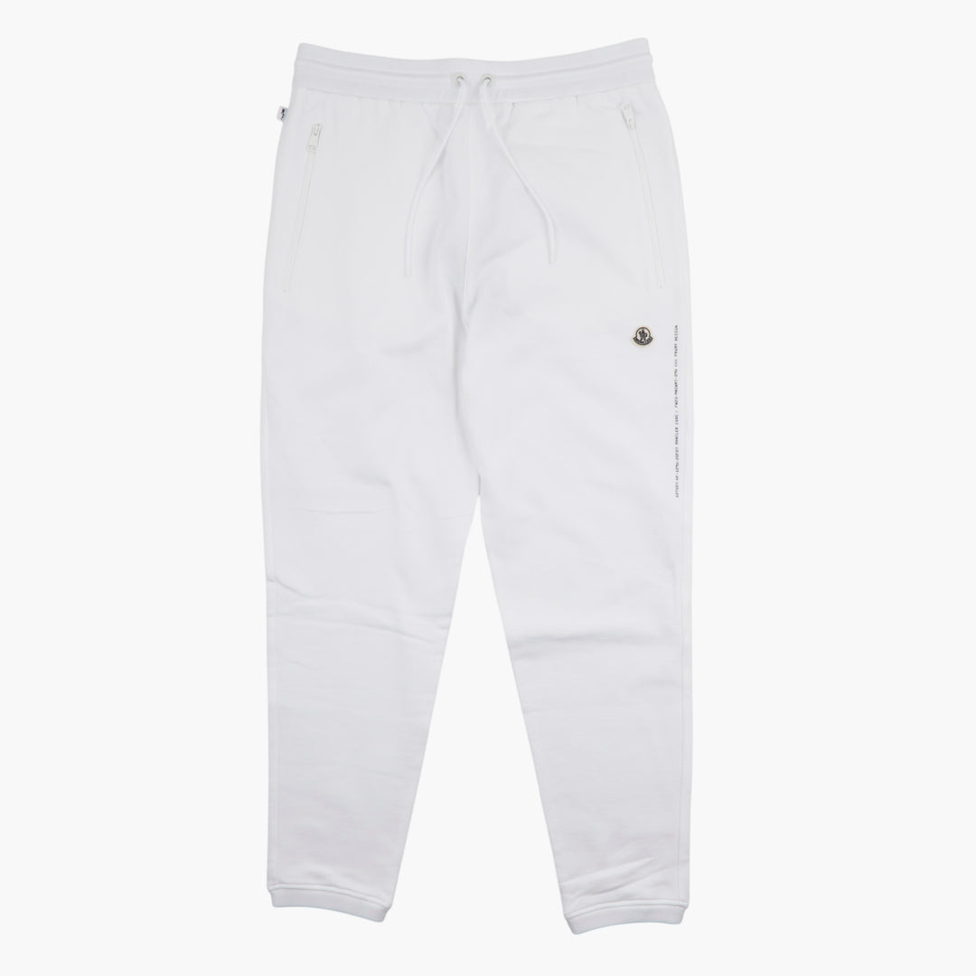 MONCLER Men's Comfort Fit Sweatpants with Drawstring Waistband - Bianco