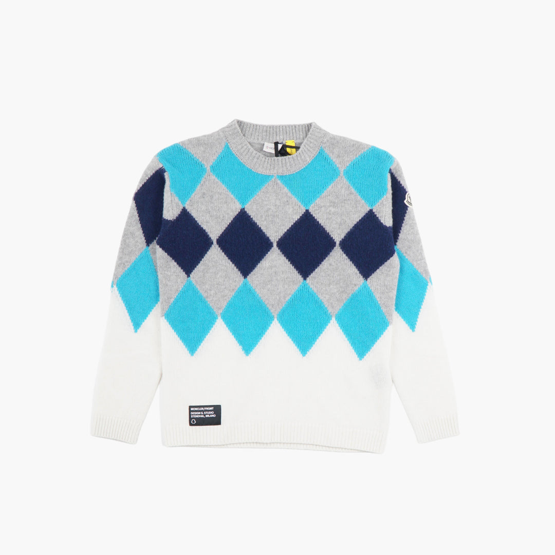 MONCLER Argyle Pattern Sweater - Multi Color