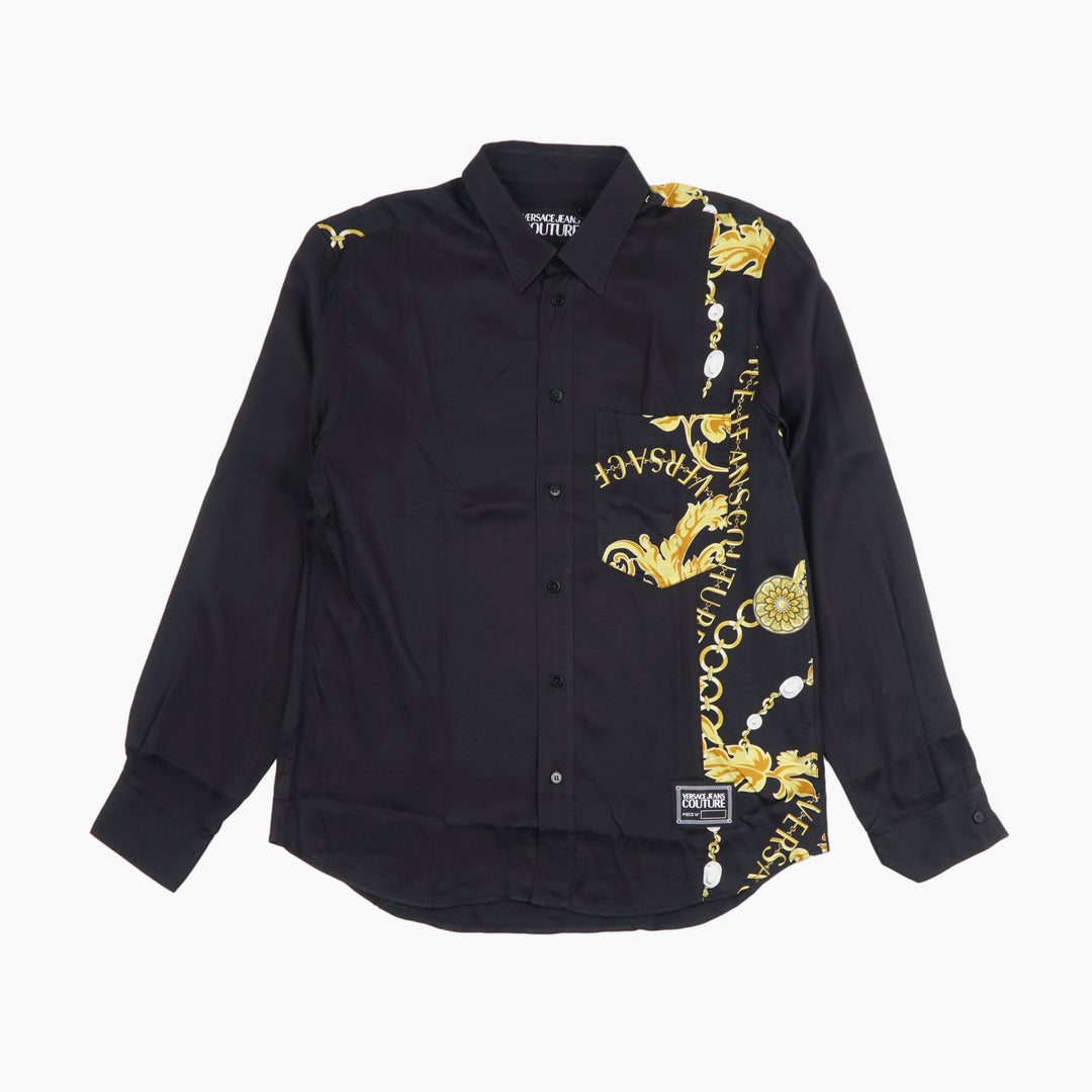 Versace Black-Multi Baroque Print Shirt - Made in Italy, Premium Quality Fabric