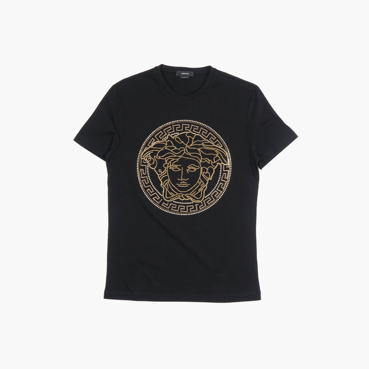 T-shirt nere Versace con logo