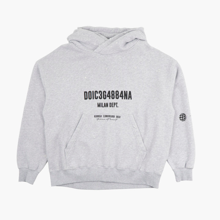 Dolce & Gabbana Grey-Black Hoodie Made in Italy