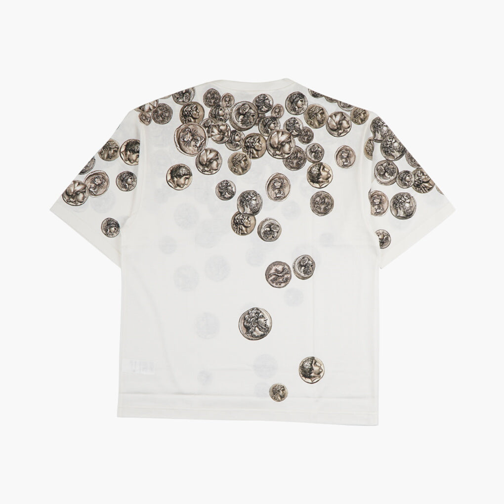 Dolce & Gabbana Coin Print Cotton T-Shirt - Made in Italy