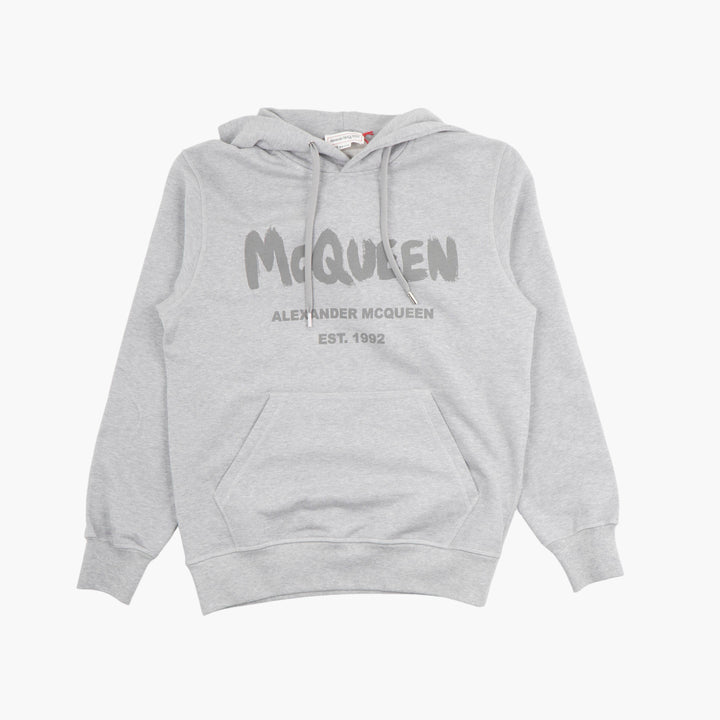 Felpa con cappuccio ALEXANDER MCQUEEN con logo iconico in Grigio - Made in Italy