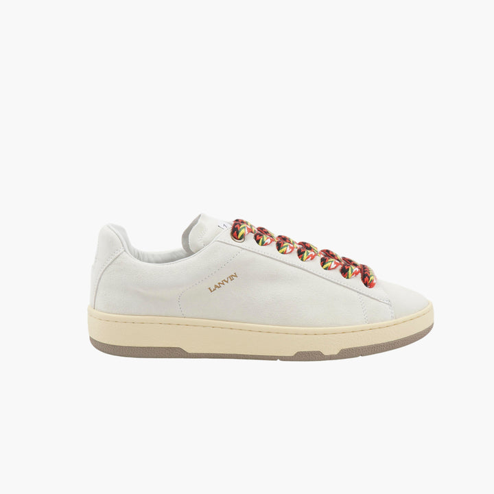 LANVIN White-Multi Sneakers with Multicolor Laces