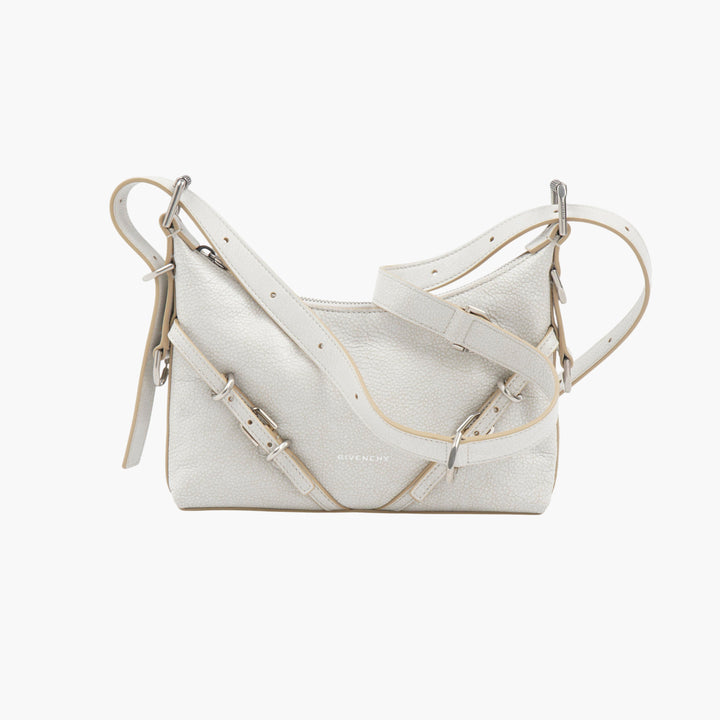 Givenchy Ivory-Silver Bag with Adjustable Straps and Buckle Detailing