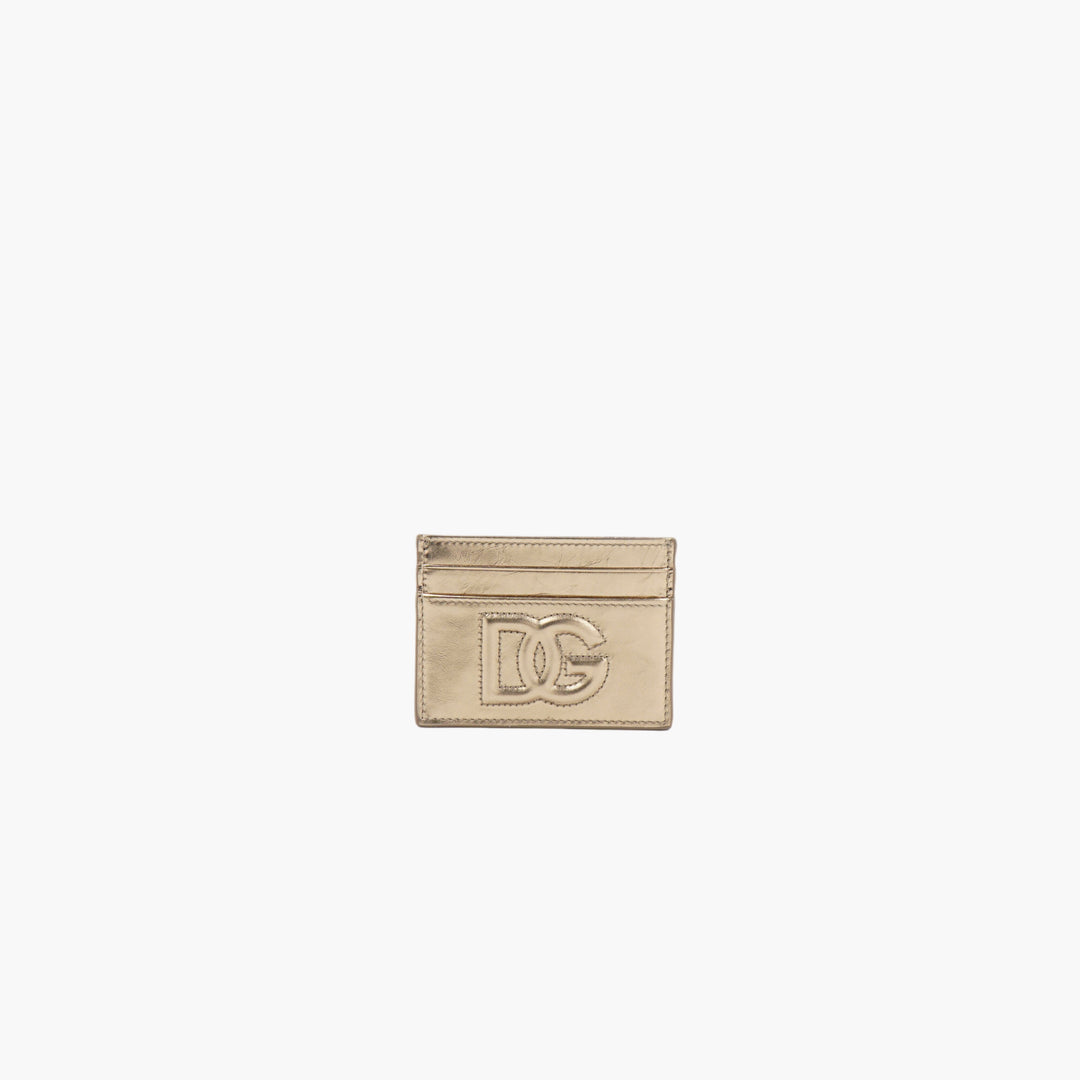 Dolce & Gabbana Oro Card Holder with Iconic DG Logo - Made in Italy