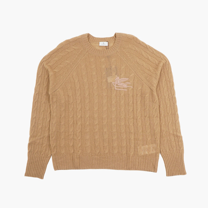 ETRO Cable Knit Sweater in Beige