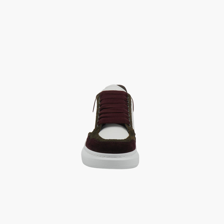 ALEXANDER MCQUEEN Sneakers bianche e multicolor con suola oversize