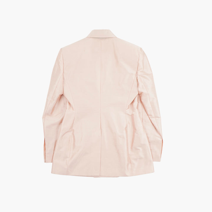 Max Mara Women's Double-Breasted Blazer in Soft Pastel Pink